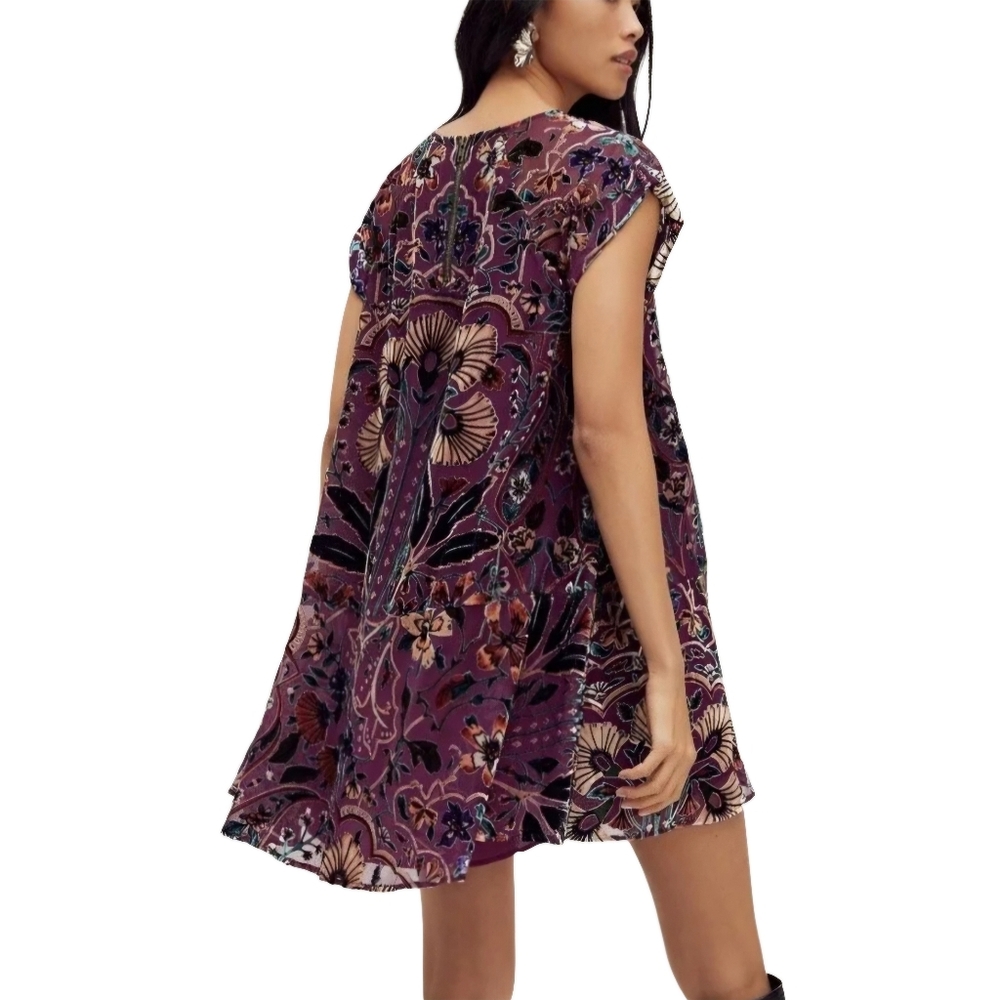 Free People Purple Floral Mini Dress